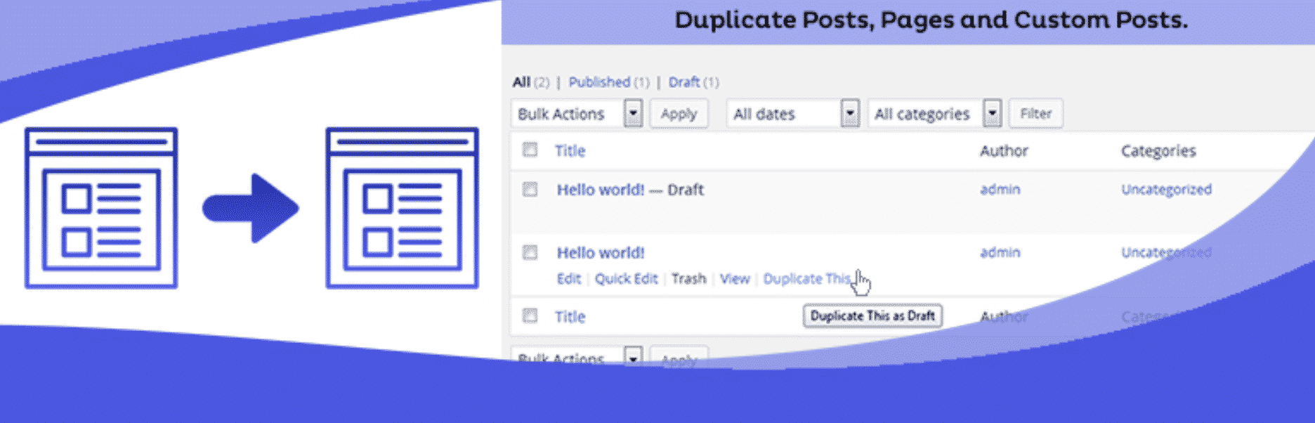 Duplicate postspages and custom posts screenshot conor bradley digital agency