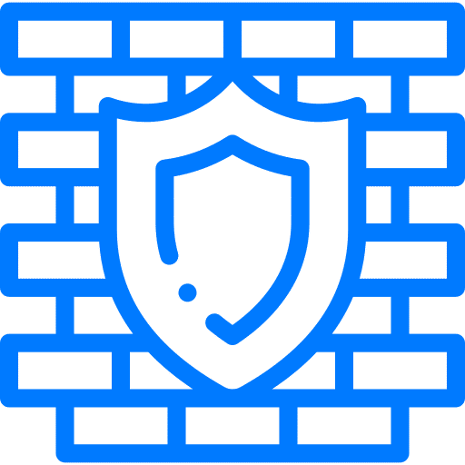 Firewall blue icon - conor bradley - sheffield digital agency