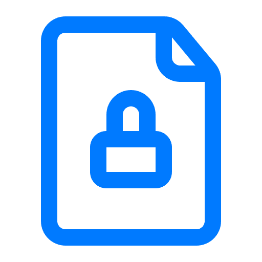 Lock files blue icon - conor bradley - sheffield digital agency