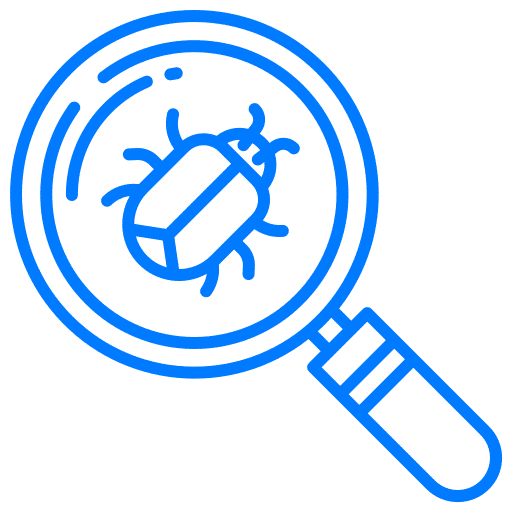 Malware scan blue icon - conor bradley - sheffield digital agency