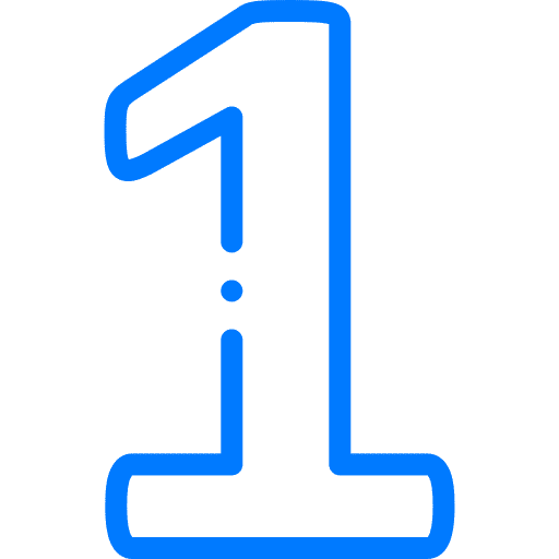 Number 1 blue icon - conor bradley - sheffield digital agency