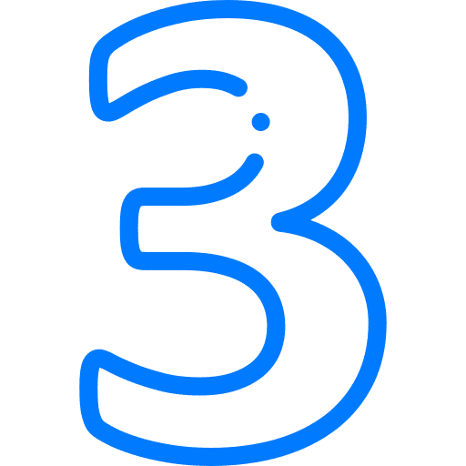 Number 3 blue icon - conor bradley - sheffield digital agency