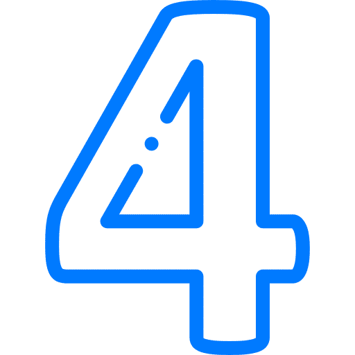 Number 4 blue icon - conor bradley - sheffield digital agency