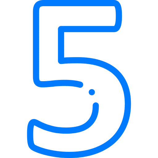 Number 5 blue icon - conor bradley - sheffield digital agency