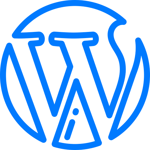 Wordpress logo blue icon - conor bradley - sheffield digital agency