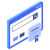 Isometric browser certificate https secure ssl window icon