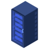 Isometric center data rack server servers icon