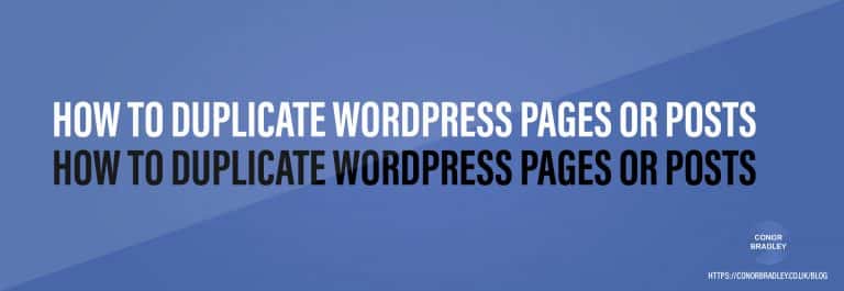 How to duplicate wordpress pages or posts header 2
