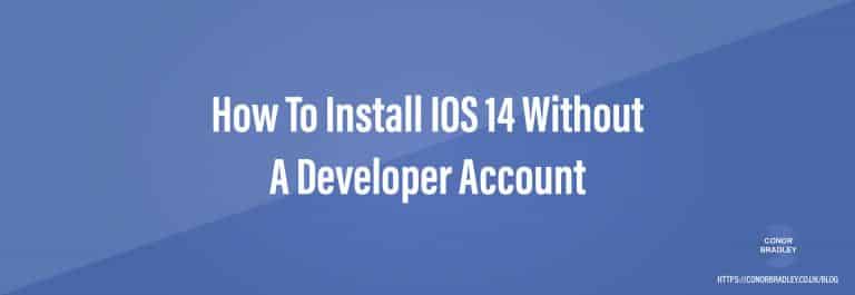 How to install ios 14 without a developer account banner