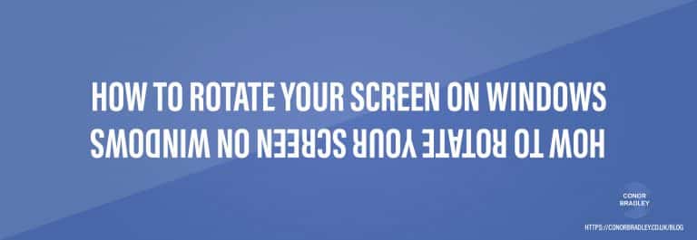 How to rotate your screen on windows
